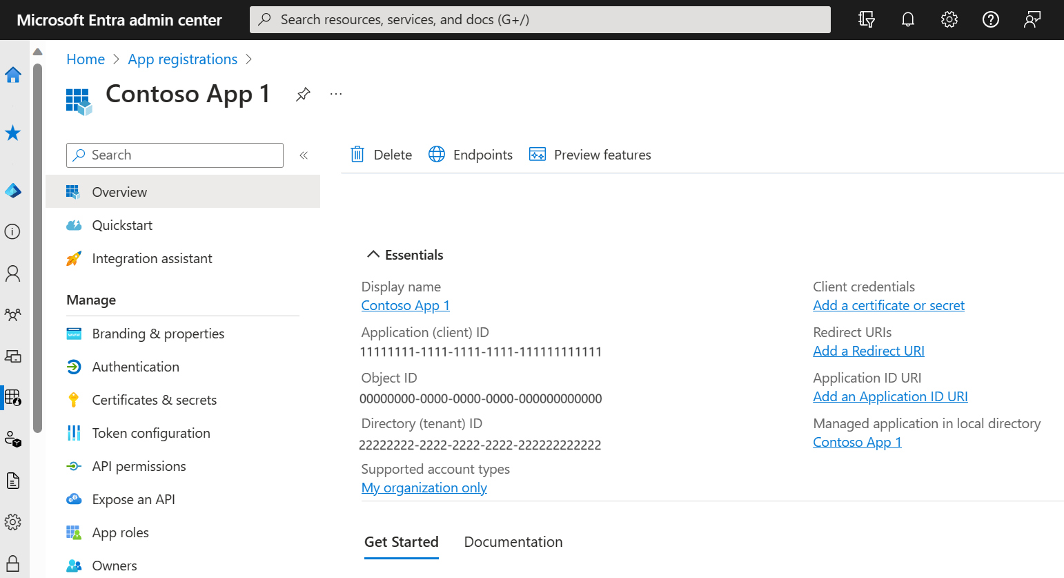 Entra ID App Configuration