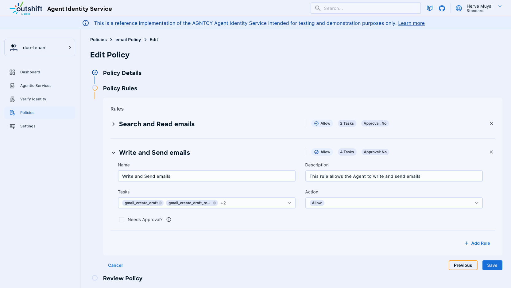 Edit Policy Details